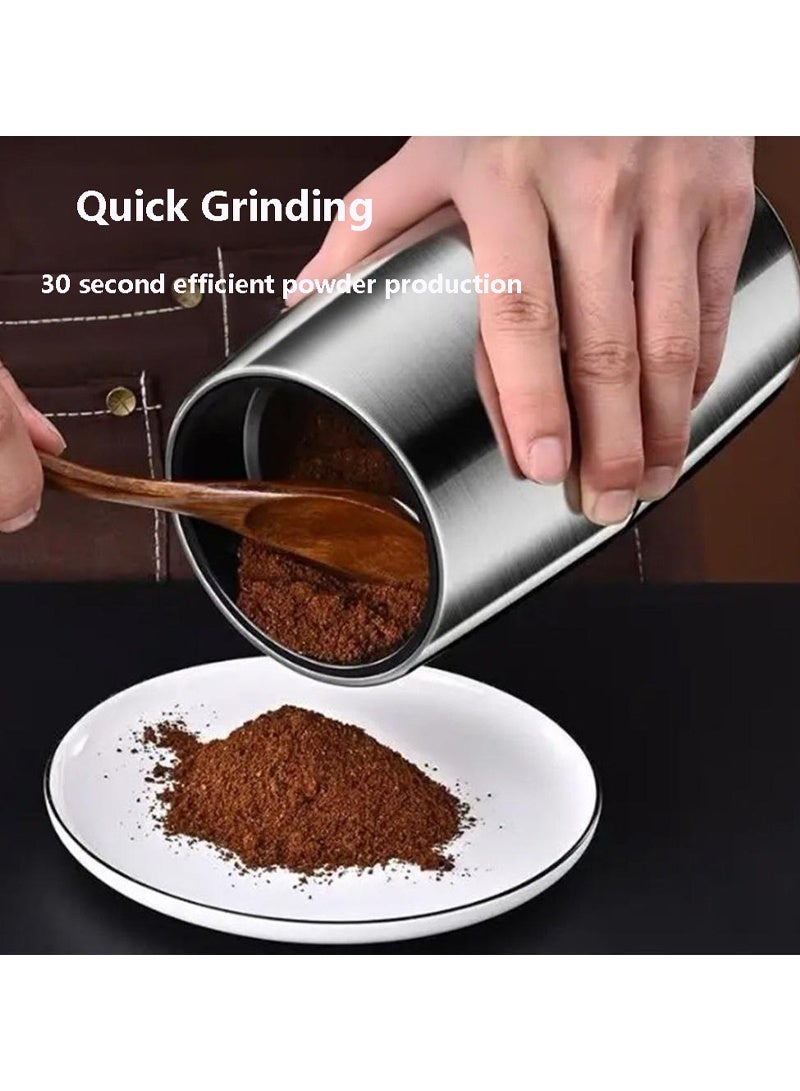 ET-LIFE 200W 60g Coffee Grinder, Stainless Steel, for Finer and Controlled Output, Makes Food Preparation Quick and Easy CG-0523 Silver - Image 4